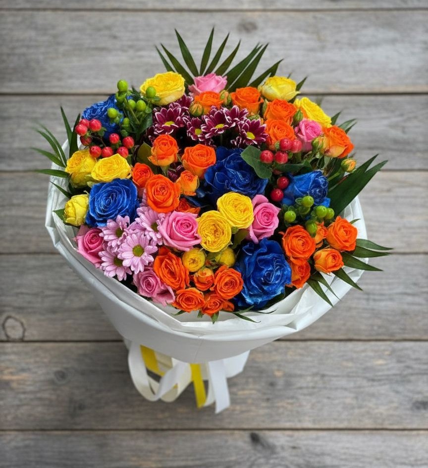 Букет цветов из: Розы и Хризантемы в Дальнереченске