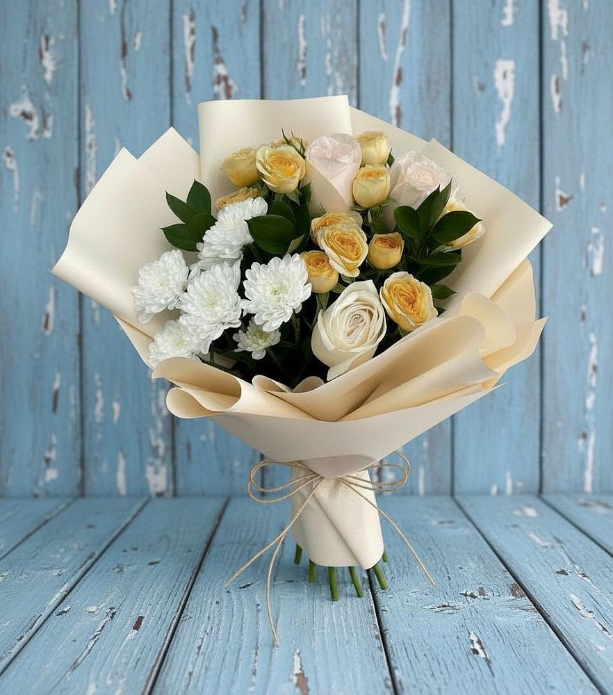 Букет цветов из: Розы и Хризантемы в Дальнереченске