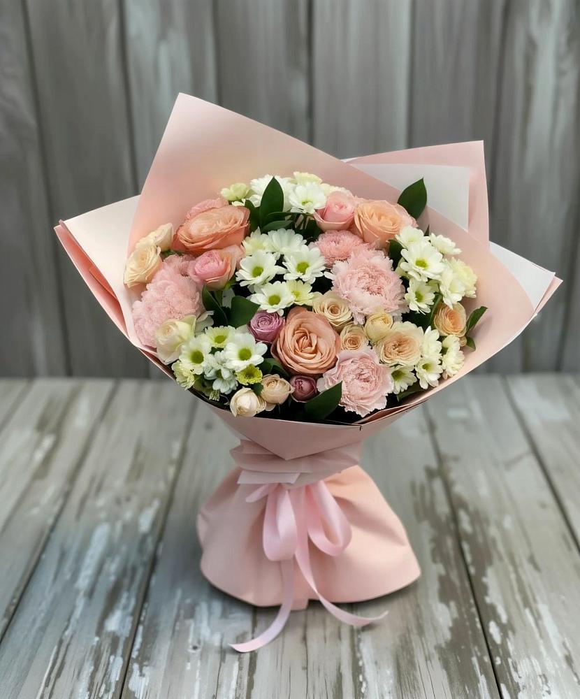 Букет цветов из: Гвоздики, Розы и Хризантемы в Дальнереченске