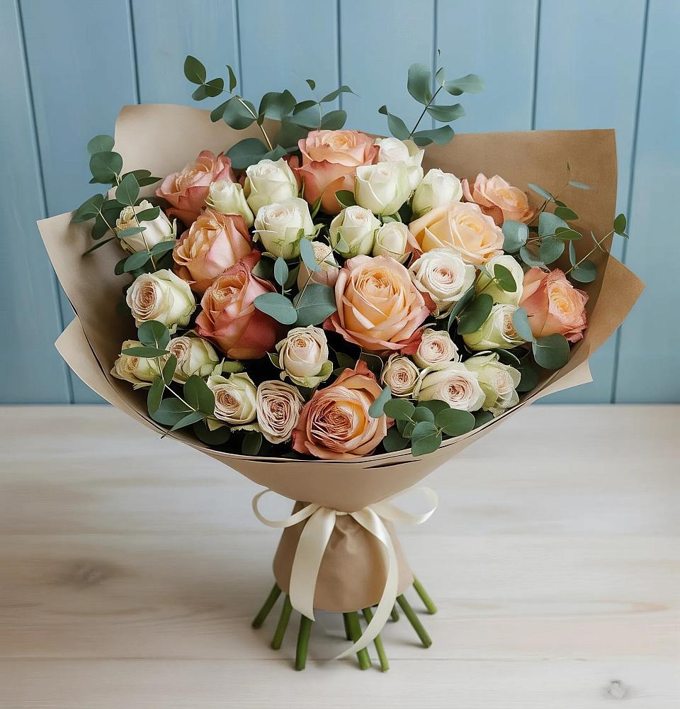 Букет цветов из: Альстромерии и Розы в Дальнереченске