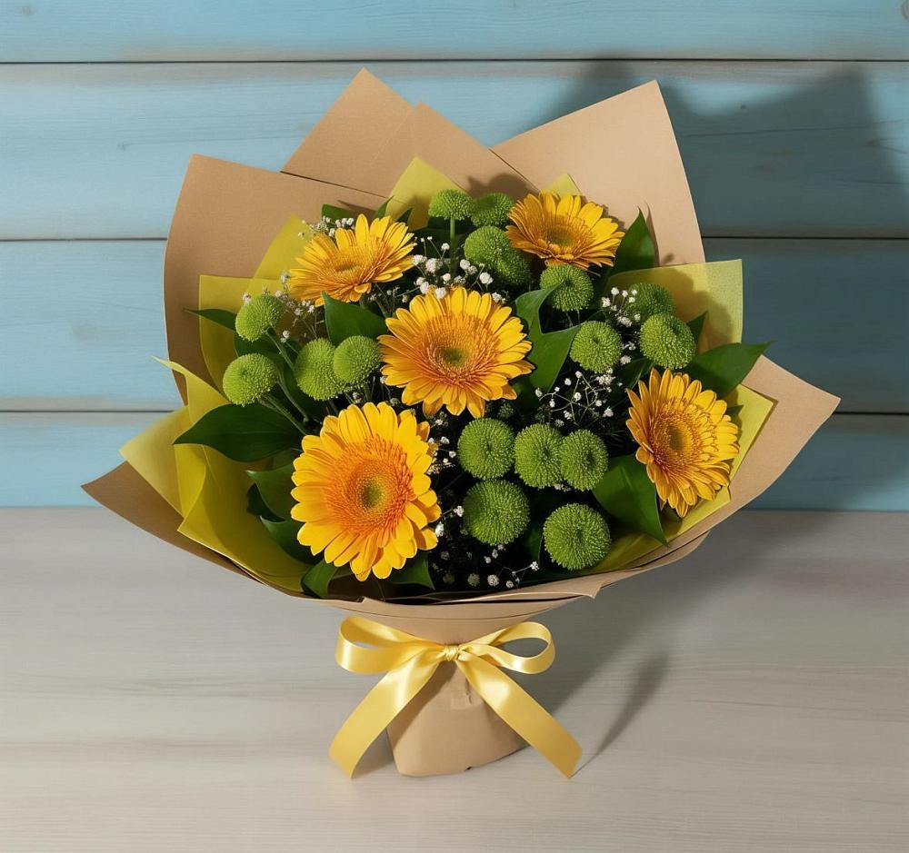 Букет цветов из: Герберы и Хризантемы в Дальнереченске