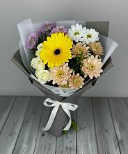 Букет цветов из:  Розы, Герберы и Хризантемы в Дальнереченске