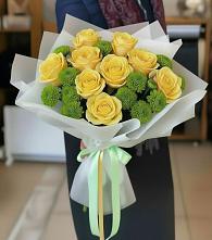 Букет цветов из:  Хризантемы и Розы в Дальнереченске