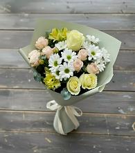 Букет цветов из:  Альстромерии, Розы и Хризантемы #REPLACE_PRED# Дальнереченске
