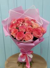 Букет 15 Розовых роз Равель в Дальнереченске
