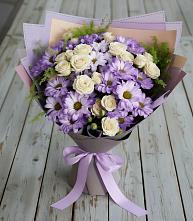 Букет цветов из:  Хризантемы и Розы в Дальнереченске