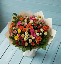 Букет Микс из разноцветных кустовых роз #REPLACE_PRED# Дальнереченске